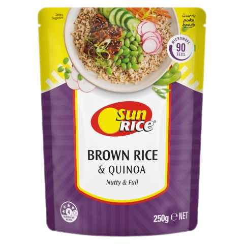 SunRice Microwave Brown Rice & Quinoa Pouch