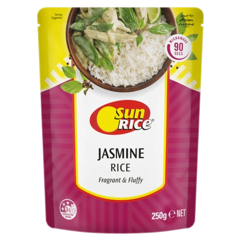 SunRice Microwave Jasmine Rice Pouch