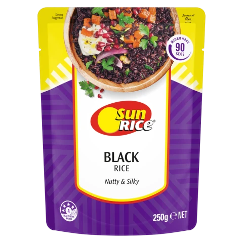 SunRice Microwave Black Rice Pouch