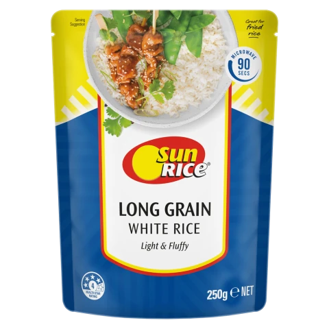 SunRice Microwave Long Grain White Rice Pouch