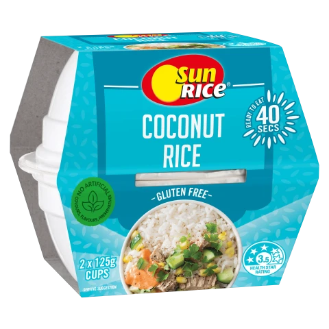 SunRice Microwave Coconut Rice Cups