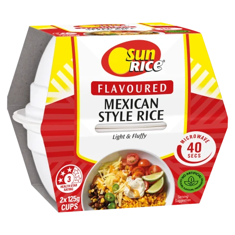 SunRice Microwave Mexican Style Rice Cups