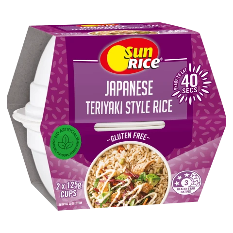 SunRice Microwave Japanese Teriyaki Style Rice Cups