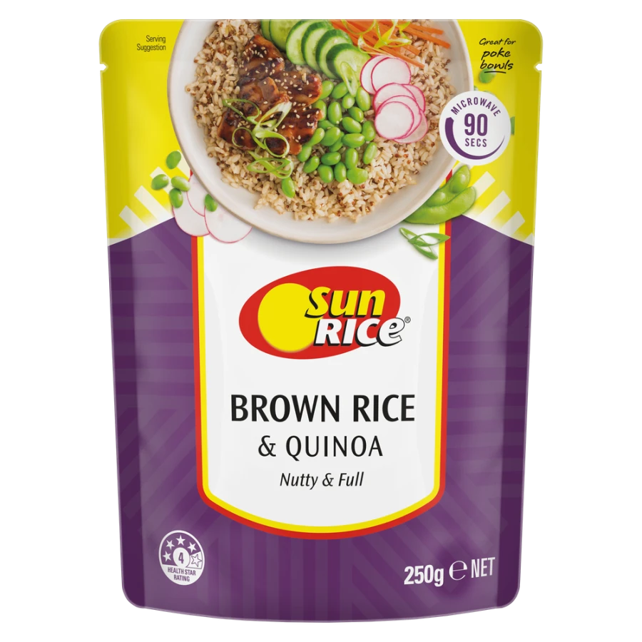 SunRice Microwave Brown Rice & Quinoa Pouch