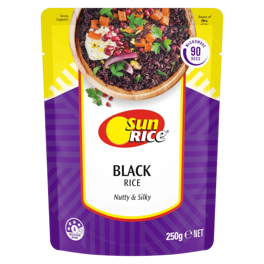 SunRice Microwave Black Rice Pouch