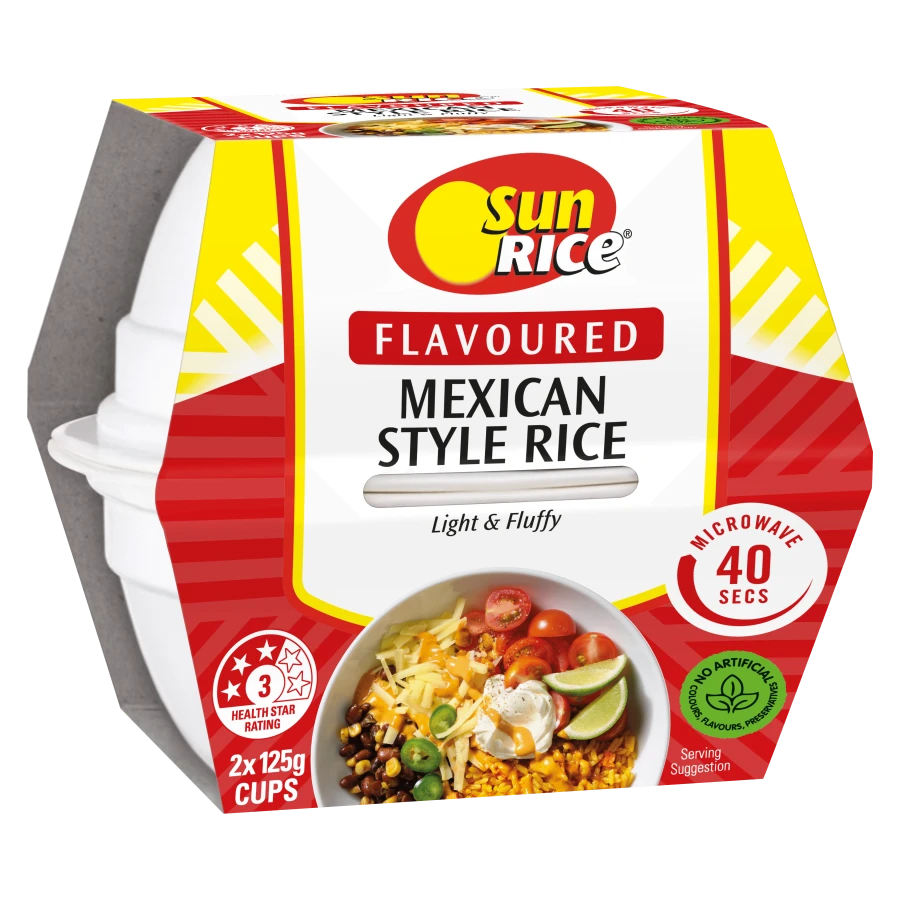 SunRice Microwave Mexican Style Rice Cups