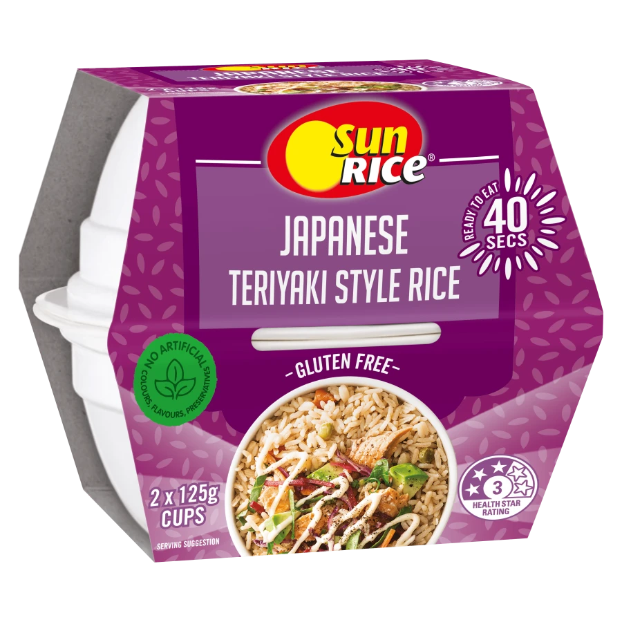 SunRice Microwave Japanese Teriyaki Style Rice Cups
