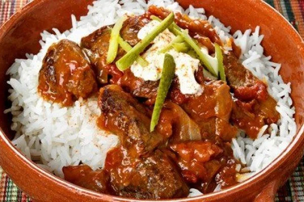 Beef Goulash with Rice
