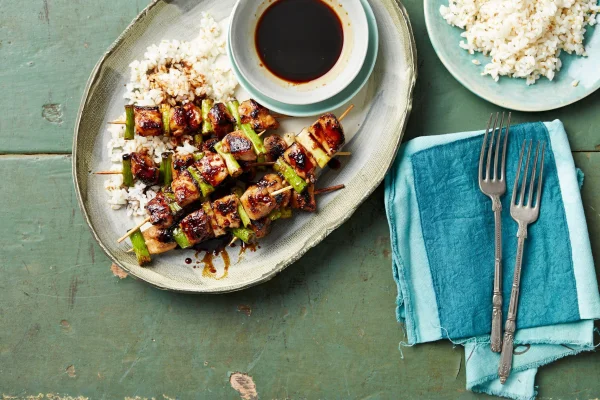 Chicken Yakitori with Sesame Rice