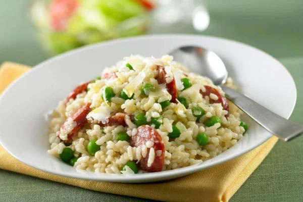 Green Pea & Chorizo Risotto