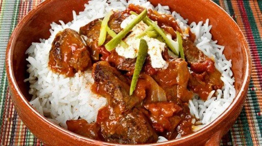 Beef Goulash with Rice