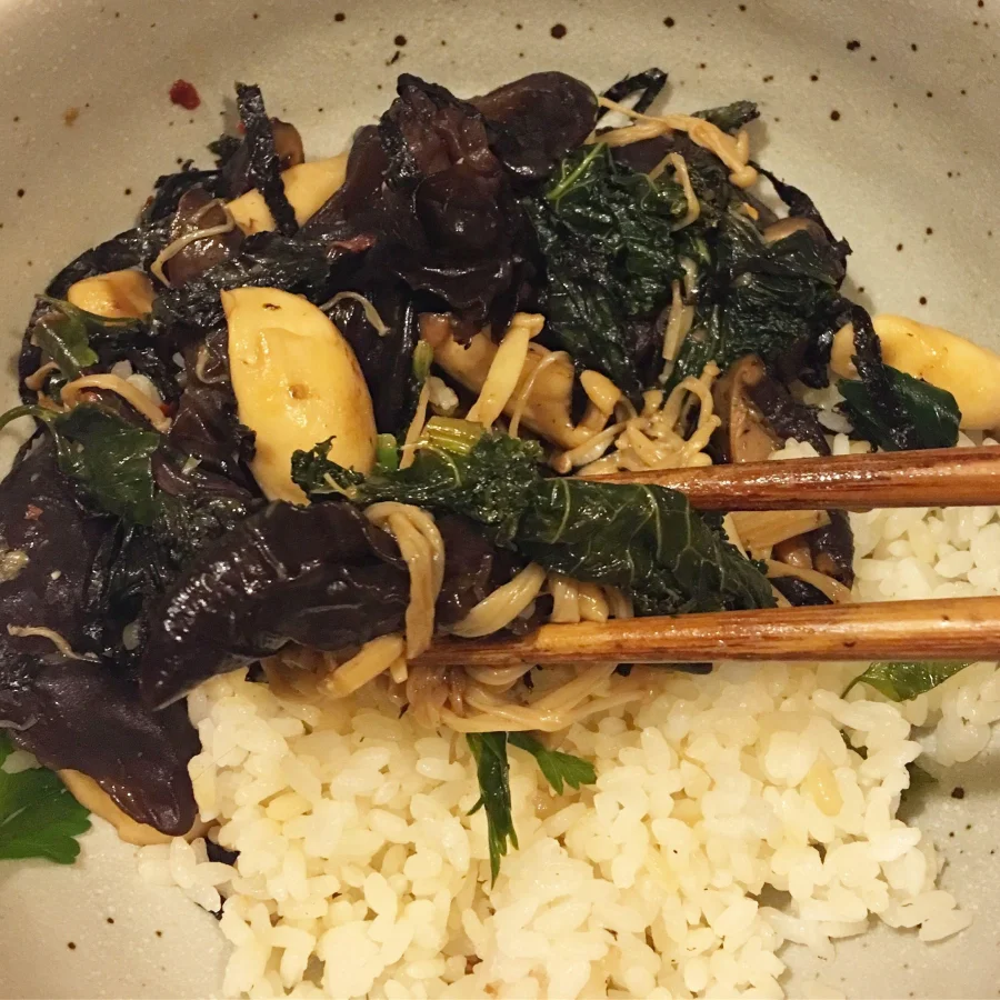Poh's Modern Mushroom Stirfry